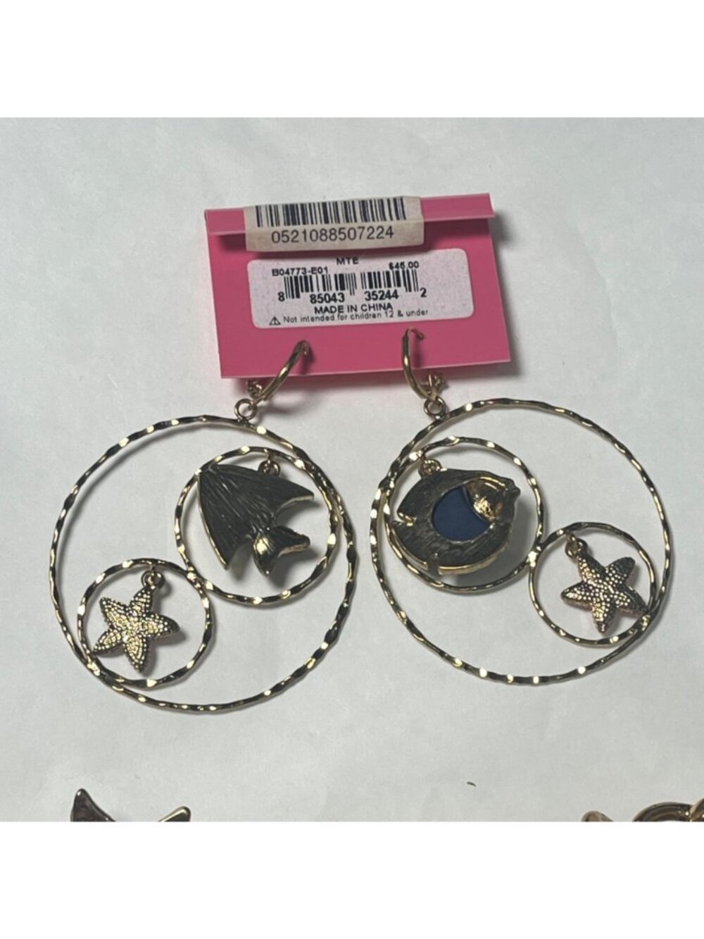 Rare Betsey Johnson Nautical Charm Bracelet & Earrings Set NWT $171 Retail - Picture 7 of 7